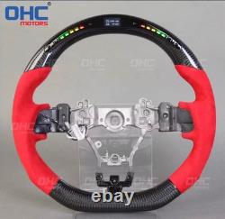 Led steering wheel for volante subaru WRX STI LED racing car real carbon fibre