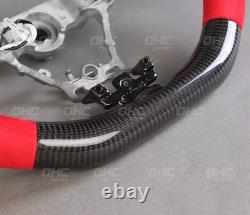 Led steering wheel for volante subaru WRX STI LED racing car real carbon fibre