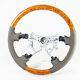 Light Wood Beige Leather Steering Wheel For Toyota Land Cruiser Prado 2003-2007