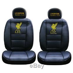 Liverpool FC Car Seat Covers, Superior Limited Edition Black With Steering Wheel