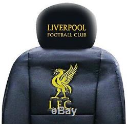 Liverpool FC Car Seat Covers, Superior Limited Edition Black With Steering Wheel