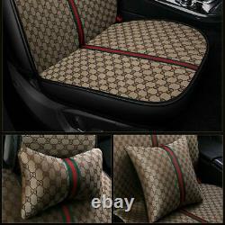 Luxury 11pcs Car Seat Cover Set Protector Front Rear Universal 5-Seats