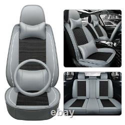 Luxury 5-Sit Car Seat Covers Universal Cushion Interior withSteering Wheel Cover