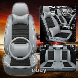 Luxury 5-Sit Car Seat Covers Universal Cushion Interior withSteering Wheel Cover