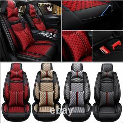 Luxury Car Seat Cover Full Set 5-Seat Front &Rear Universal Cushion Protector US