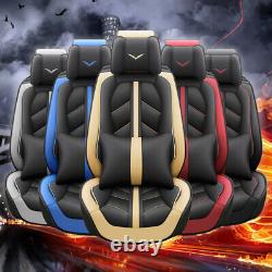 Luxury Car Seat Cover Full Set 5-Seat Front &Rear Universal Cushion Protector US