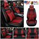Luxury Car Seat Cover Red Leather 5-sits Front &rear Set Protector Suv Auto Fit