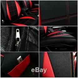 Luxury Car Seat Covers 5-Sit PU Leather Universal Cushion Car Accessories Set US