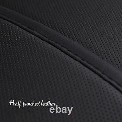 Luxury PU Leather Car SUV Seat Covers Set Universal WithSteering Wheel US