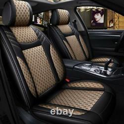 Luxury PU Leather Car Seats Cover Universal 5-Sits Cushions Decor For SUV Truck