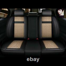 Luxury PU Leather Car Seats Cover Universal 5-Sits Cushions Decor For SUV Truck