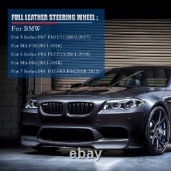 M Look Leather Steering Wheel For BMW F07 F10 F11 530i F06 F12 640i F01 740i