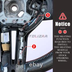 M Style Leather Steering Wheel For BMW F30 330i F32 440i F80 M3 F82 M4 WithHeating