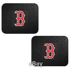 MLB Boston Red Sox Car Truck Floor Mats Seat Covers & Steering Wheel Cover Set