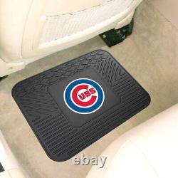 MLB Chicago Cubs Car Truck Floor Mats Seat Covers & Steering Wheel Cover Set