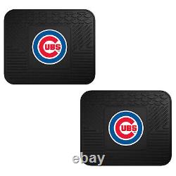 MLB Chicago Cubs Car Truck Floor Mats Seat Covers & Steering Wheel Cover Set