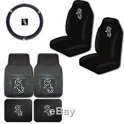 MLB Chicago White Sox Car Truck Floor Mats Seat Covers & Steering Wheel Cover