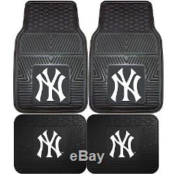 MLB New York Yankees Car Truck Floor Mats Seat Covers & Steering Wheel Cover Set