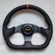 Momo Black Leather D Shape Street Sport Steering Wheel 320mm 12.5in Brlrr