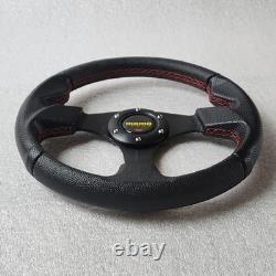 MOMO Black Leather Street Sport Steering Wheel 320mm BRLRR