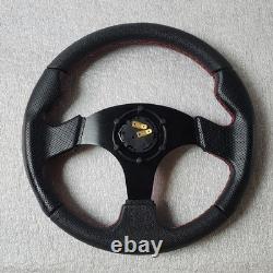 MOMO Black Leather Street Sport Steering Wheel 320mm BRLRR