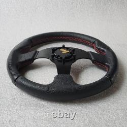 MOMO Black Leather Street Sport Steering Wheel 320mm BRLRR