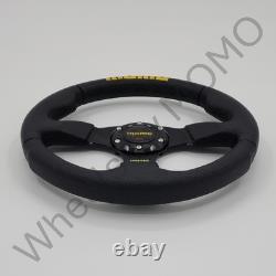 MOMO Black Leather Street Sport Steering Wheel 350mm BRLYSWBM