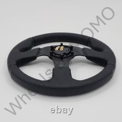 MOMO Black Leather Street Sport Steering Wheel 350mm BRLYSWBM