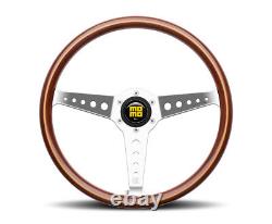 MOMO California Wood Steering Wheel Heritage 360mm Chrome Polished Spokes