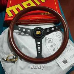 MOMO Heritage Indy Black Woodgrain Mahogany Wood Steering Wheel 350mm