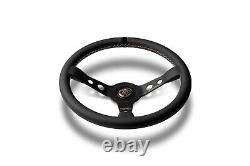 MOMO Mod. 07 ANNIVERSARIO Steering Wheel 350mm Black Leather Black Spokes Limited