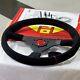 Momo Montecarlo 350mm 14' Suede Thickened Spoke Red Stitch Sport Steering Wheel