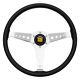 Momo Steering Wheel California 360 Diameter 34 Dish Black Leather White Stitch