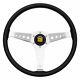 Momo Steering Wheel California 360 Diameter 34 Dish Black Leather White Stitch