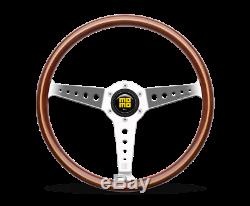 MOMO Steering Wheel California Wood 360 Diam 34.5 Dish Mahogany Wood Pol Spokes