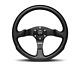 Momo Steering Wheel Competition 350 Diam 40 Dish Black Airleather Black Spokes