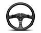 Momo Steering Wheel Competition 350 Diameter 40 Dish Black Airleather Spokes