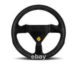 MOMO Steering Wheel MOD. 11 280 Diam 0 Dish Black Suede Black Spokes