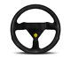 Momo Steering Wheel Mod. 11 280 Diam 0 Dish Black Suede Black Spokes