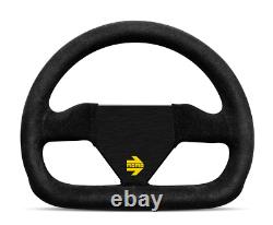 MOMO Steering Wheel MOD. 12 250 Diam 0 Dish Black Suede Black Spokes