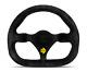 Momo Steering Wheel Mod. 27 270 Diameter 0 Dish Black Suede Black Spokes
