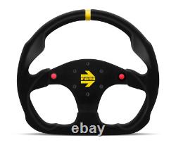 MOMO Steering Wheel MOD. 30 Btns 320 Diameter 39 Dish Black Suede Black Spokes