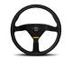 Momo Steering Wheel Mod. 78 320 Diam 40 Dish Black Leather Black Spokes