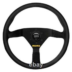 MOMO Steering Wheel MOD. 78 320 Diameter 40 Dish Black Suede Black Spokes