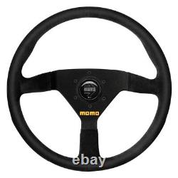 MOMO Steering Wheel MOD. 78 320 Diameter 40 Dish Black Suede Black Spokes