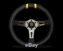 MOMO Steering Wheel MOD. DRIFT 330 Diam 88 Dish Black Suede Anth Spokes 2 Stripes