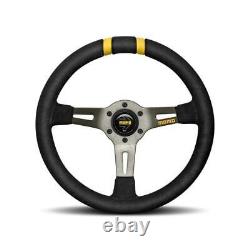 MOMO Steering Wheel MOD. DRIFT 330 Diameter 88 Dish Black Suede 2 Stripes