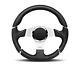 Momo Steering Wheel Millenium 350mm 40 Dish Black Leather Stitch Brushed Spokes