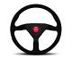 Momo Steering Wheel Montecarlo 320 Diam 40 Dish Blk Alc Red Stitch Black Spokes