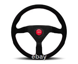 MOMO Steering Wheel Montecarlo 350 Diameter 40 Dish Black Alc Black Spokes